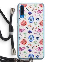 Bloemetjes: Samsung Galaxy A50 Transparant Hoesje met koord