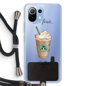 But first coffee: Xiaomi Mi 11 Lite Transparant Hoesje met koord