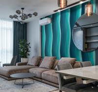 Golfpatroon behang woonkamer