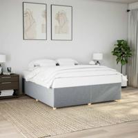 Bedframe zonder matras stof lichtgrijs 200x200 cm