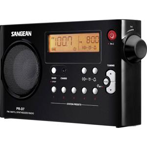Sangean PR-D7 Transistorradio VHF (FM), Middengolf Zwart