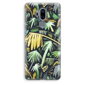 Tropical Palms Dark: LG G7 Thinq Transparant Hoesje