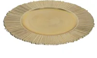 Decoratiebord kunststof metallic 33x2cm goud