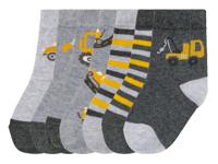 lupilu Peuters jongens sokken, 7 paar, hoog bio-katoengehalte (19/22, Strepen grijs/geel/donkergrijs) - thumbnail