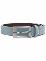 Corneliani ceinture métallisée en cuir à boucle - Bleu