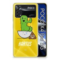 Xiaomi Poco X4 Pro 5G Telefoonhoesje met Naam Cactus Poo