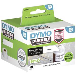 DYMO Rol met etiketten 64 x 19 mm Polypropyleen folie Wit 900 stuk(s) Permanent hechtend 2112284 Universele etiketten, Adresetiketten