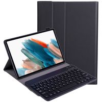 Basey Samsung Galaxy Tab A8 2021 Toetsenbord Hoes Book Case - Samsung Galaxy Tab A8 2021 Keyboard Cover Hoesje - Zwart - thumbnail
