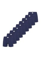 Phil & Co Phil & Co Wijde Boxershorts Jersey Stretch Effen Navy Blauw 9-Pack - thumbnail