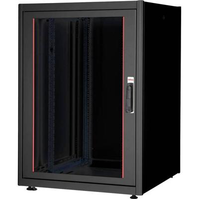ROLINE 19-inch netwerkkast Basic 22 U, 800x800 BxD Glazen deur zwart
