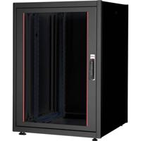 ROLINE 19-inch netwerkkast Basic 22 U, 800x800 BxD Glazen deur zwart