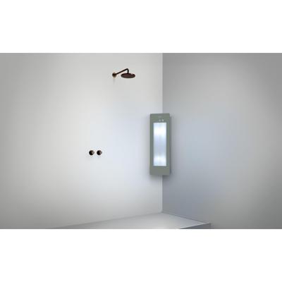 Sunshower Round Small Plus infrarood en UV licht opbouw incl. installatieset hoek 95x33x25cm Grey S0600-S0103-SML0800