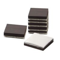 12x Vierkante koelkast/kantoor magneten met plakstrip 2 x 2 cm zwart   -