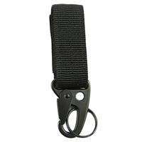 10ST Outdoor Camping Carabiner rugzak haken Olecranon MOLLE haak Survival Gear EDC nylon sleutelhanger gesp (zwart)