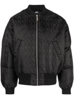 GCDS monogram-pattern zip-up bomber jacket - Noir - thumbnail