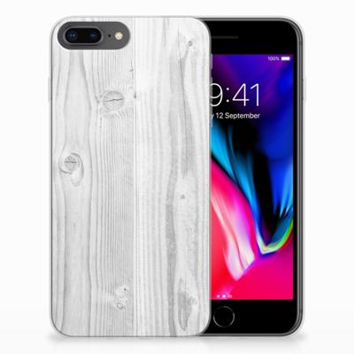 Apple iPhone 7 Plus | 8 Plus | Bumper Hoesje | White Wood
