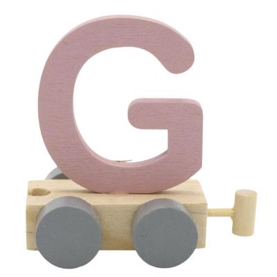 JeP kids houten treinletter G-roze