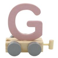 JeP kids houten treinletter G-roze