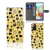 Telefoonhoesje met Naam Samsung Galaxy A71 Punk Geel
