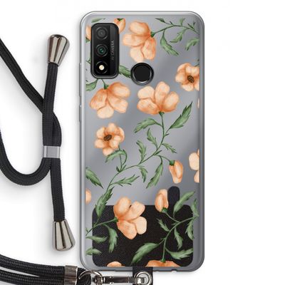 Peachy flowers: Huawei P Smart (2020) Transparant Hoesje met koord