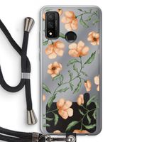 Peachy flowers: Huawei P Smart (2020) Transparant Hoesje met koord