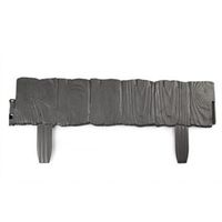 Flexibele borderrand/tuin hekje - 57 cm - donker grijs - kunststof   - - thumbnail