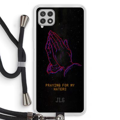 Praying For My Haters: Samsung Galaxy A22 4G Transparant Hoesje met koord
