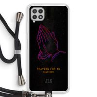 Praying For My Haters: Samsung Galaxy A22 4G Transparant Hoesje met koord