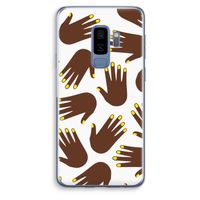 Hands dark: Samsung Galaxy S9 Plus Transparant Hoesje