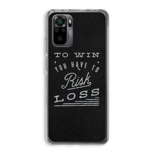 Risk loss: Xiaomi Redmi Note 10 Pro Transparant Hoesje