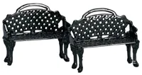 Lemax patio bench s/2 kerstdorp accessoire 2003