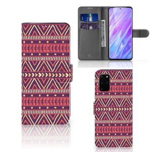 Samsung Galaxy S20 Plus Telefoon Hoesje Aztec Paars