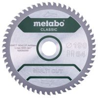 Metabo Accessoires Cirkelzaagblad | Multi Cut Classic | 190x30mm | Z54 FZ/TZ 5°/B - 628663000 - thumbnail