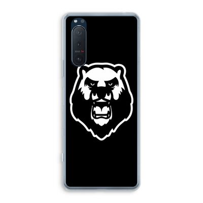 Angry Bear (black): Sony Xperia 5 II Transparant Hoesje