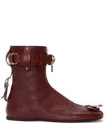 JW Anderson bottines à détail de cadenas - Rouge