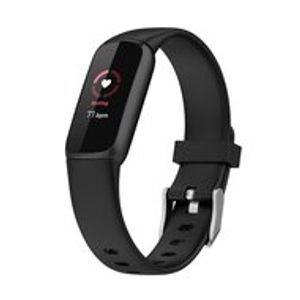 Fitbit Luxe - Sportbandje met gesp - Maat: Large - Zwart