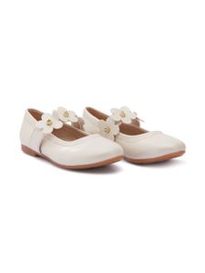 Tulleen ballerines à fleurs - Blanc