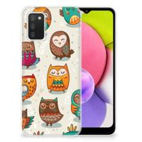Samsung Galaxy A03S | TPU Hoesje | Vrolijke Uilen