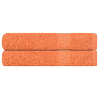 VidaXL Saunahanddoeken 2 st 80x200 cm 360 g/m² 100% katoen oranje