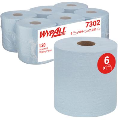 Poetspapier wypall l20 2laags 336 vel blauw