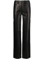 Alexander Wang pantalon en cuir à coupe droite - Noir - thumbnail