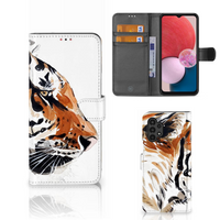 Hoesje Samsung Galaxy A13 (4G) Watercolor Tiger