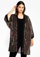 Yoek Kimono met pailletten RAINBOW | Zwart | Maat 58/60