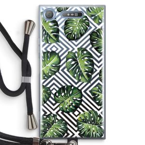 Geometrische jungle: Sony Xperia XZ1 Transparant Hoesje met koord