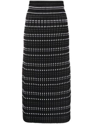 Alexander McQueen jupe cintrée à coupe mi-longue - Noir