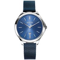 Zinzi ZIW1042BM Horloge Classy staal zilverkleurig-blauw 34 mm + gratis armband - thumbnail