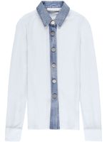 Christopher Esber chemise Tab Ghost - Bleu