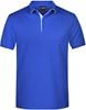 James & Nicholson JN726 Men´s Polo Single Stripe - Royal/White - 3XL