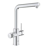 Keukenfilterkraan - Chroom - Waterfiltratie - Hoge L-vormige uitloop - 150° draaibaar - GROHE Blue Pure Minta - 30600000