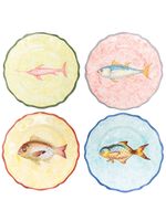 Les-Ottomans lot de 4 assiettes de table Fish Collection - Vert - thumbnail